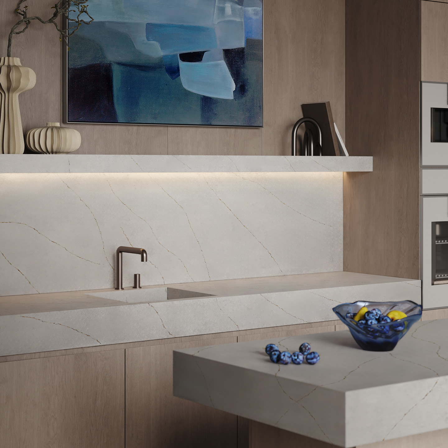 Calacatta Solara Gold — cela ploča materijala