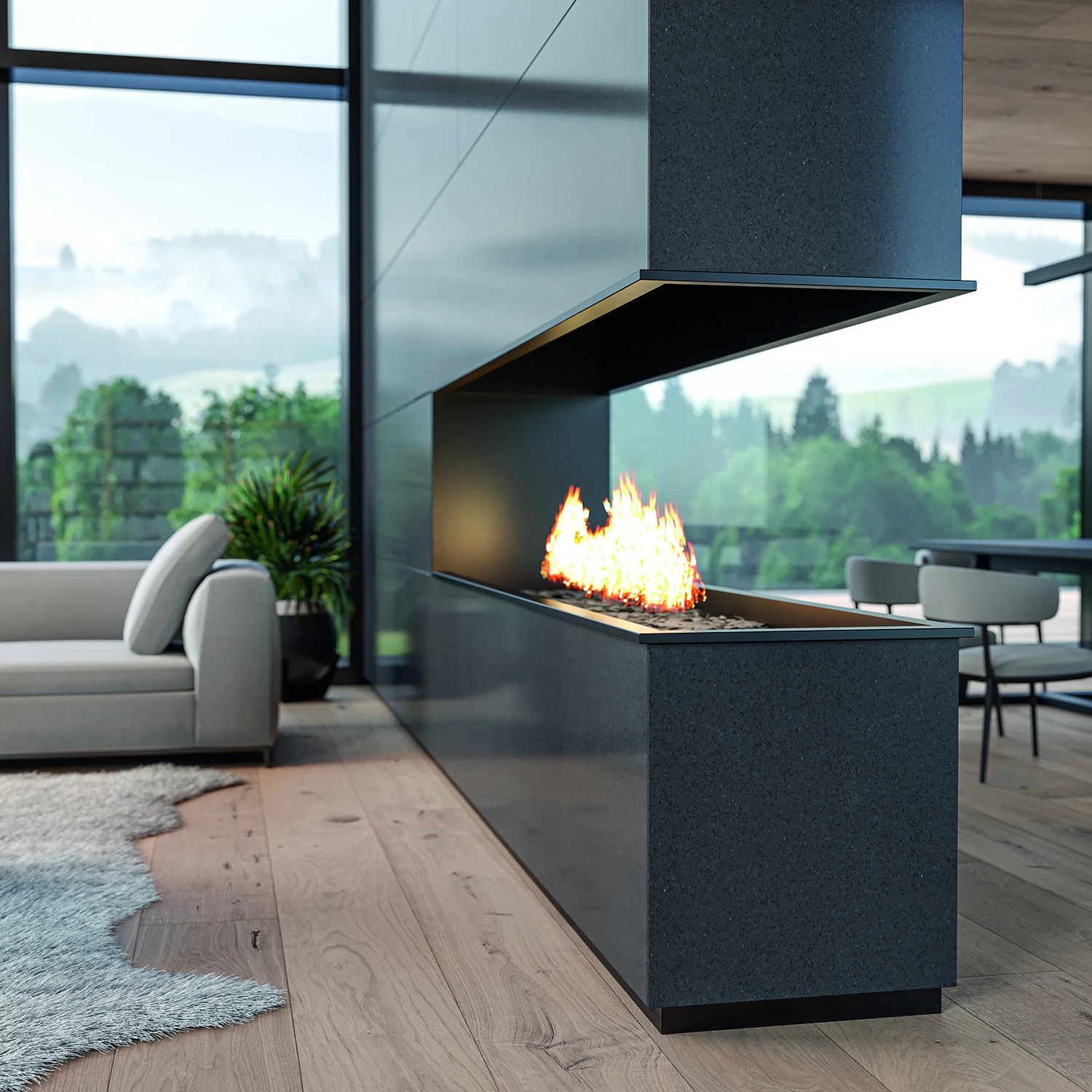 Crystal Anthracite Pure — referentni enterijer